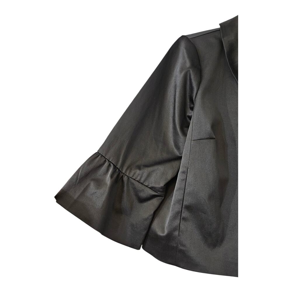 NWT AGB Jacket Womens Size 12 Black Short 3/4 Bell Sleeves Pockets Lined - Picture 5 of 9